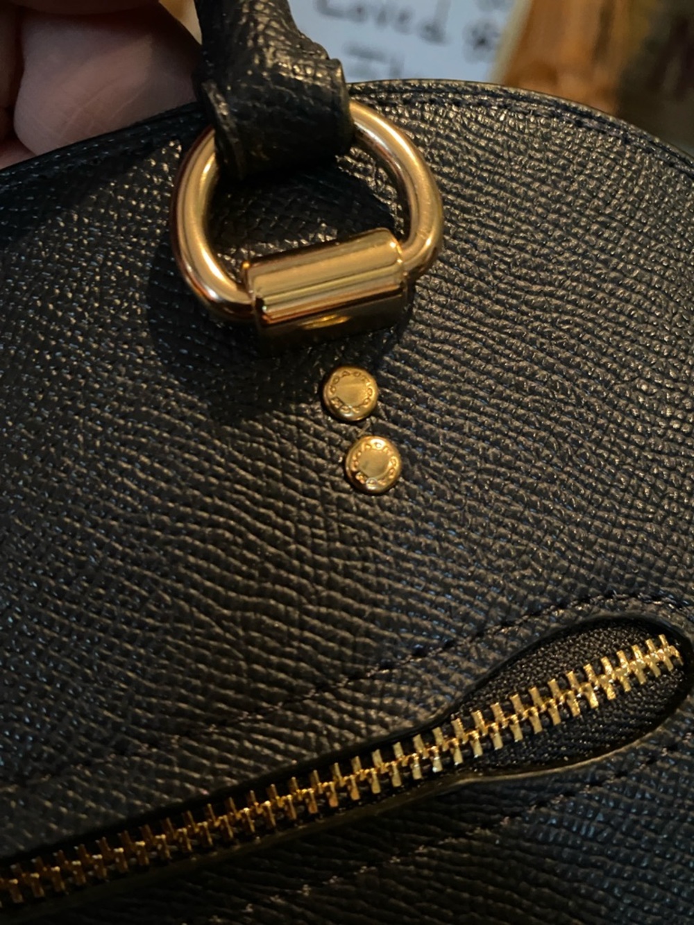 Coach Katy Black Dome Satchel with Gold Hardware - Picture 7 of 13